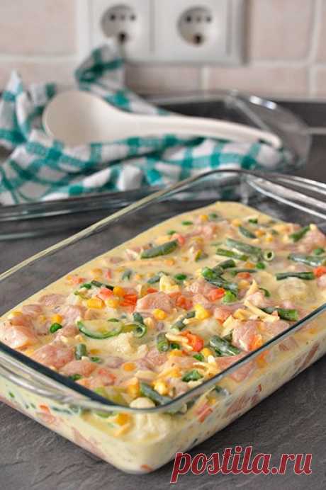 Запеканка из курицы и овощей