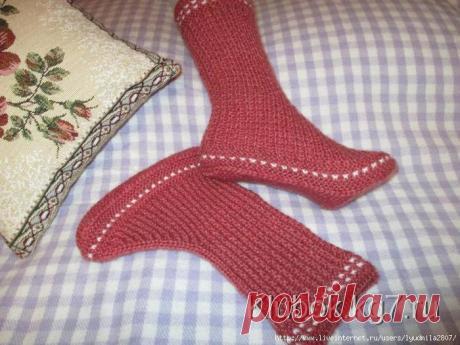 Носки на 2-х спицах — Сделай сам, идеи для творчества - DIY Ideas