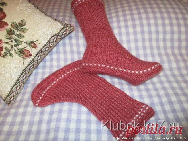 Носки на 2-х спицах — Сделай сам, идеи для творчества - DIY Ideas