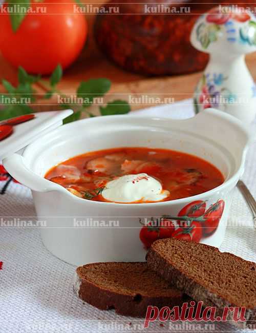 Солянка с курицей и охотничьими колбасками