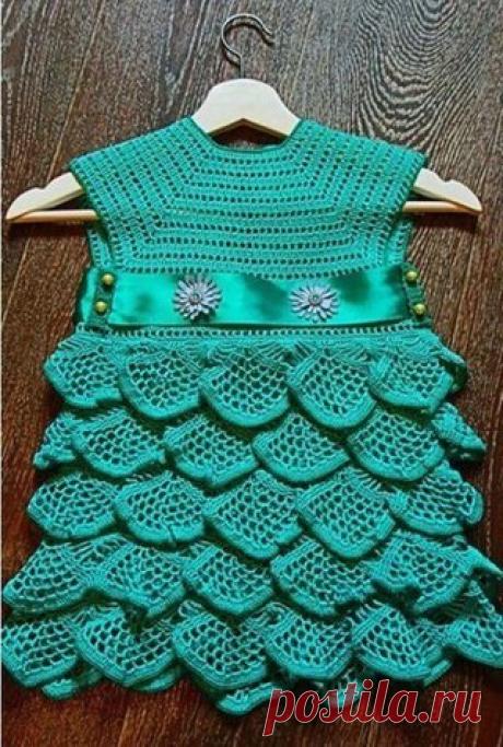 Платье для девочки крючком