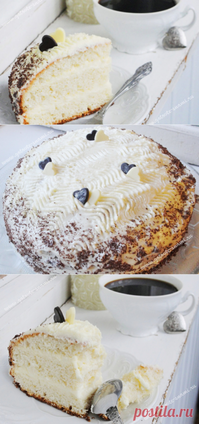 Сливочный торт - готовится быстро, получается нежный вкус мороженого | Готовьте с нами