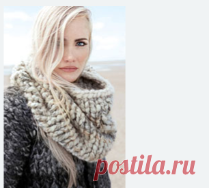 Вязание спицами шарфов-снудов