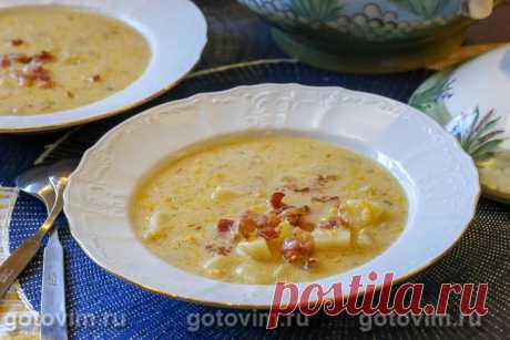 Суп корн чаудер с жареным беконом и кукурузой (Corn Chowder). Рецепт с фото Если классический чаудер - это густая похлебка с морепродуктами, то в современных кулинарных книгах можно найти и более простой вариант супа. К примеру, как в этом рецепте чаудера с консервированной кукурузой и беконом. Суп получается ароматным, в меру густым и очень вкусным. Пробуем?
