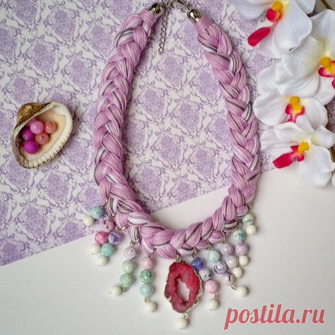 Колье-косы с натуральными камнями, друзами. - запись пользователя ❀ Юлиса✿ (Julizzka) в сообществе Рукоделие в категории Бижутерия для мам и дочек, слингобусы (ТОЛЬКО ГОТОВЫЕ РАБОТЫ) - Babyblog.ru