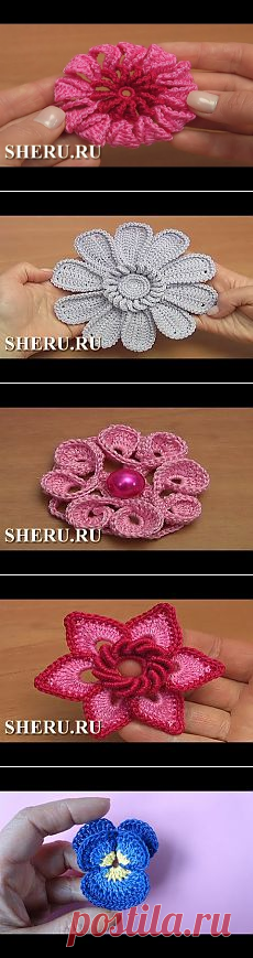 Крючок - Цветы (видео-уроки) | Простые схемы. Экономим время на Постиле