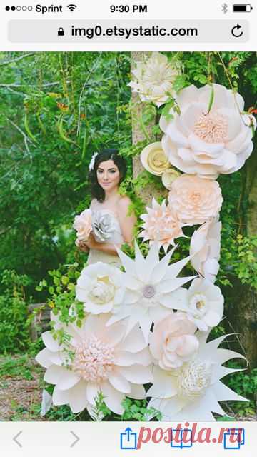 Giant Paper Flowers Set of 13 by FantasyinFlorals on Etsy