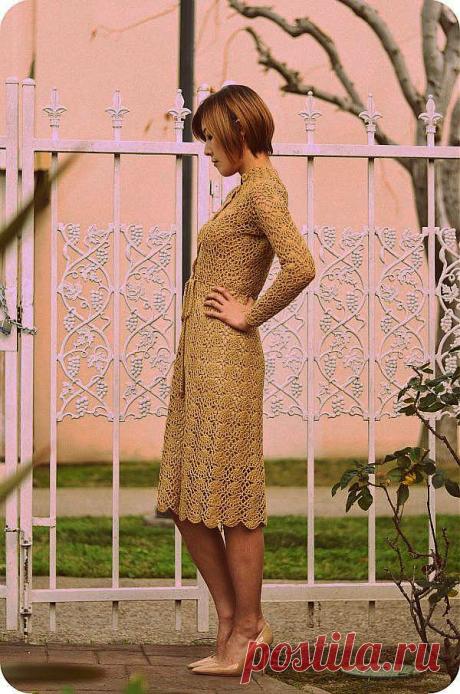 Винтажное платье крючком.
