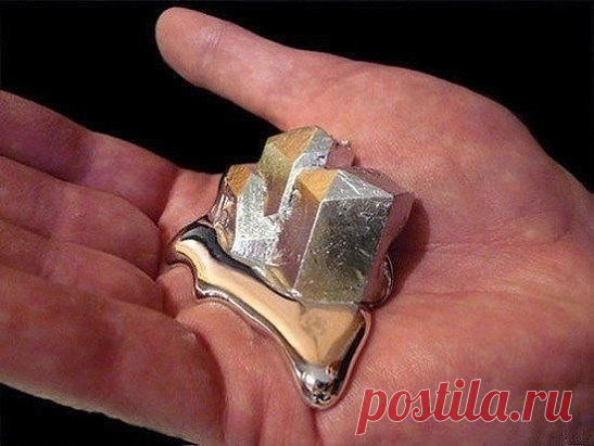 Галлий - метал, имеющий температуру плавления 29,8 &deg;. Если взять его в руку, он начнет плавиться. / Speleologov.Net - мир кейвинга