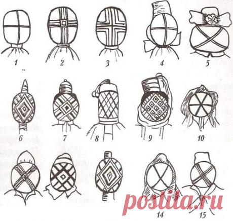 Русские орнаменты и узоры — Схемы изготовления русских кукол | OK.RU