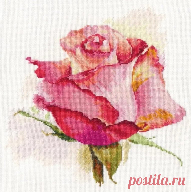🦋🌶 Вышивка крестом: Роза