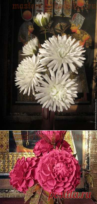 Мастер-класс по созданию цветов из бумаги: Георгины