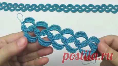 Простое ЛЕНТОЧНОЕ КРУЖЕВО вязание крючком для начинающих How to Crochet Lace