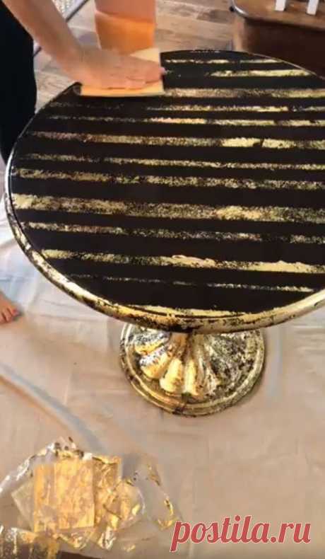 Gorgeous Gold Leafed Table | Hometalk