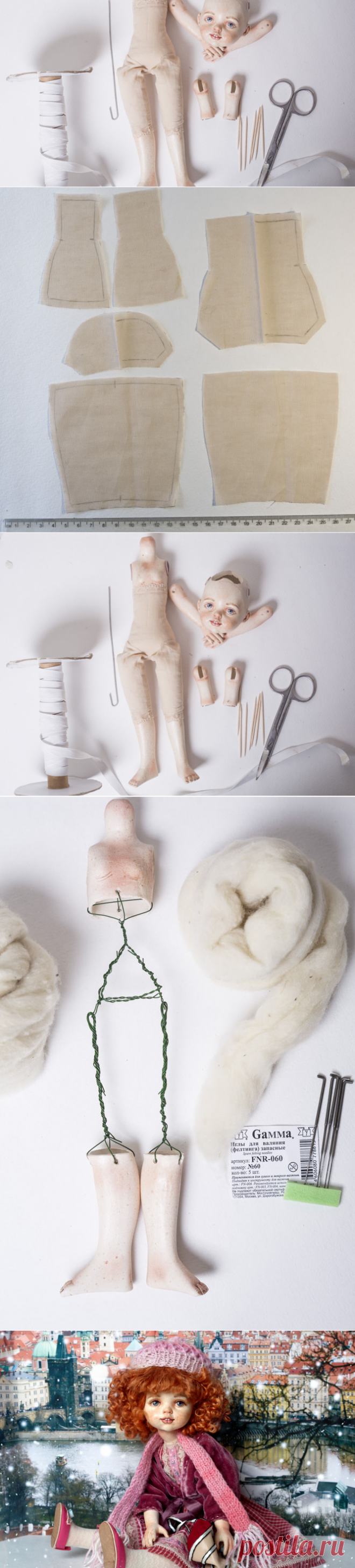 Создаем куклу в смешанной технике - Ярмарка Мастеров - ручная работа, handmade