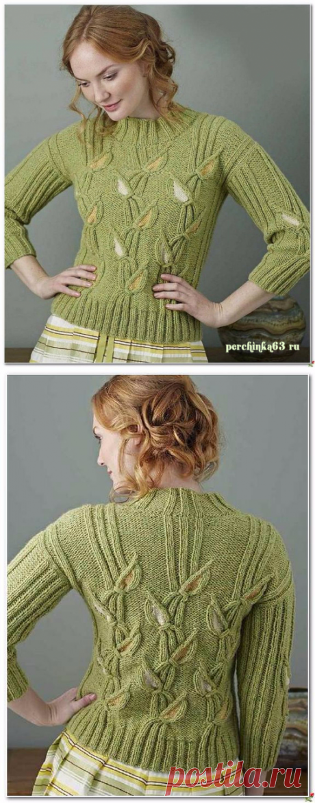 Шикарный пуловер *Gladioli* от Emma Vining.