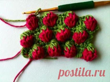 Заманчивый узор «Клубнички» для вязания крючком — Копилочка полезных советов