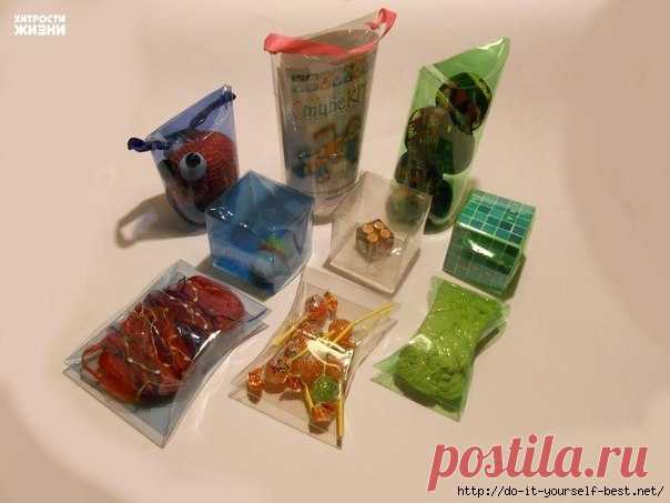 Коробочки для подарков из пластиковых бутылок