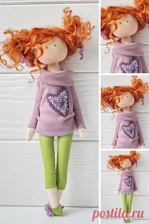 Tilda doll Fabric doll Muñecas Green doll Poupée Art doll