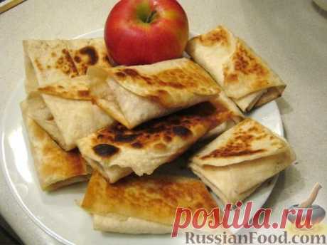 Рецепт: Рулетики из лаваша с яблоками на RussianFood.com