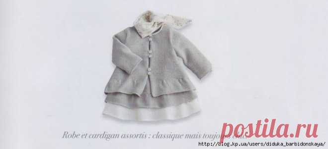 Платье и кардиган для девочки спицами (Phildar 67)