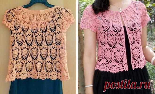 Crochet Sweater: Crochet Sweater - Gorgeous Pineapple Lace