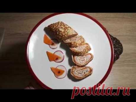 ЯИЧНЫЙ РУЛЕТ С КУРИЦЕЙ- ПРАЗДНИЧНАЯ ЗАКУСКА