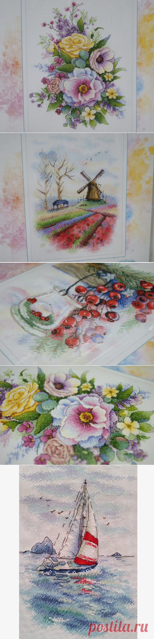Неповторимый акварельный дизайн наборов для вышивания меня увлек. Показываю наборы, мимо которых трудно пройти  Набор для вышивания 