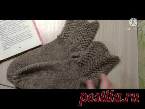 ажурные  носки спицами