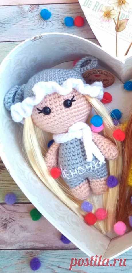 PDF Девочка в шляпке крючком. FREE crochet pattern; Аmigurumi doll patterns. Амигуруми схемы и описания на русском. Вязаные игрушки и поделки своими руками #amimore - кукла, куколка.