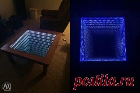 Столик бесконечности из зеркал и подсв / Взлом логики