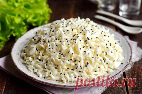 Салат "Первый снежок" | Рецепты салатов и вкусняшек | Яндекс Дзен