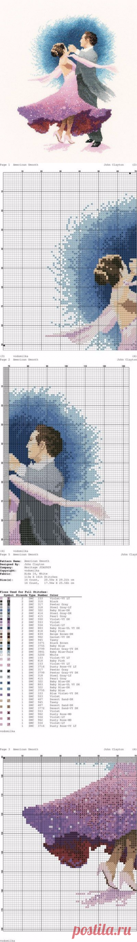 Вышивка крестом Венский вальс. Вышивка танцующая пара | Домоводство для всей семьи.