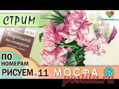 Раскрашиваем картину по номерам МОСФА &quot;Астры&quot; 11 ЧАСТЬ в прямом эфире! Рисовать просто! Раскраски
