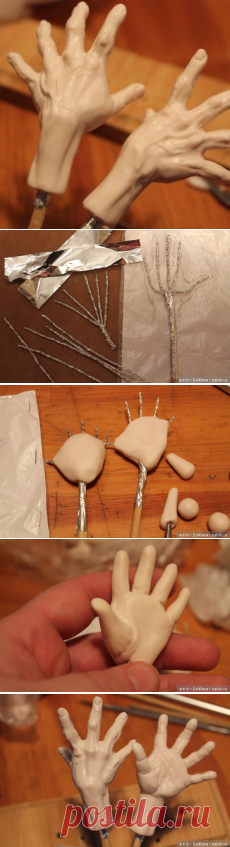 Как я леплю руки гномам [Мини мастер-класс от Катрушовой Татьяны] / Мастер классы. Изготовление авторских кукол / Бэйбики. Куклы фото. Одежда для кукол