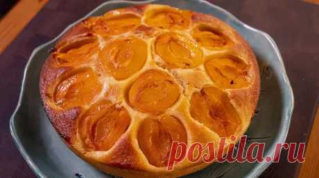 Кефир и манка. Приготовит даже ребенок. Вкусная выпечка к чаю. Манник с абрикосами