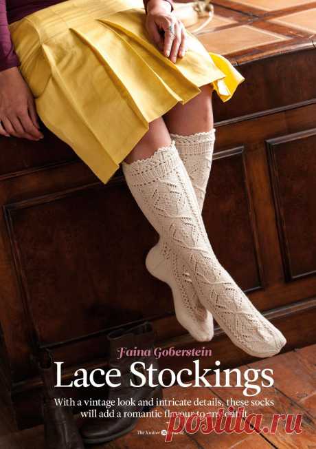 Вязание носков Lace Stockings, The Knitter 61