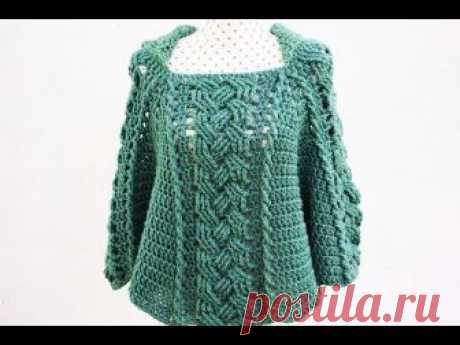 Poncho o capa de mujer a crochet  MAJOVEL  muy fácil y rápido #crochet #ganchillo #fácil