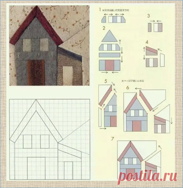 От сумок до ковров - простая и джинсовая аппликация с домиками - схемы и примеры - большая подборка для мастериц - 40 коллажей | МНЕ ИНТЕРЕСНО | Яндекс Дзен