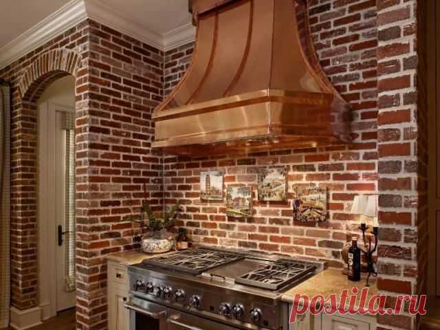 Клинкерный кирпич в интерьере кухни - Klinker Stone