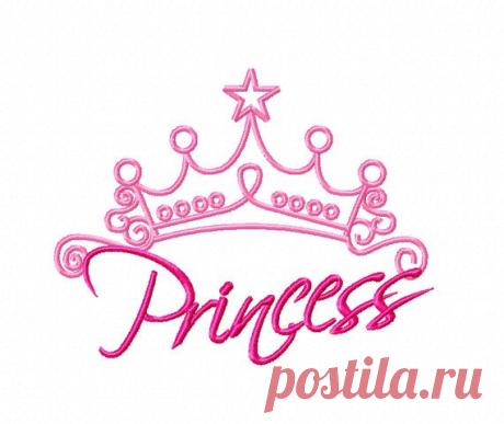 Princess Crown 5x7 Embroidery Design от EmbroideryDownloads