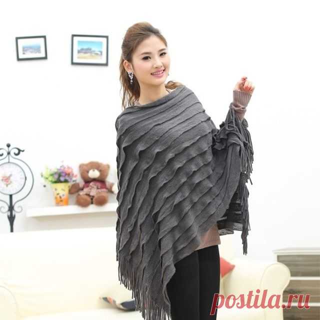 Aliexpress.com : Buy 2015 Winter Women O Neck Batwing Fringed Stitching Irregular Tops Poncho Shawl Sweater Blusas Femininas from Reliable sweater leopard suppliers on The perfect pair | Alibaba Group