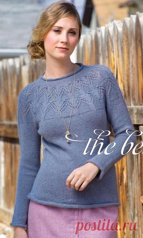 Пуловер спицами Abbey