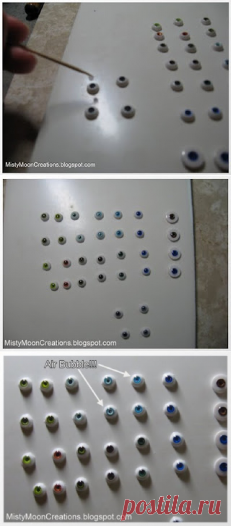 Misty Moon Creations: &quot;Glass&quot; Eyes for your dolls- Tutorial