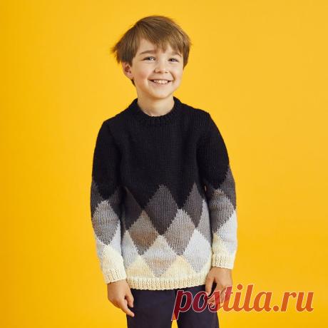 Детский свитер с геометрическим узором.
Размер: 2-3 года, 4-5 лет, 6-7 лет, 8-9 лет.