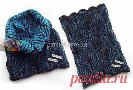 Особенность такой техники - вязание пряжей двух цветов. Автор описания - natasha_petrina Схема для круговых спиц Все нечетные ряды вяжем серым, а четные- зеленым. (цвета можно брать по своему усмотрению) 

Набираем на спицы 120 петель серой пряжи (количество петель д.б. кратно 20) Вяжем 3 ряда серой лицевой глади (все петли лицевые) 

Ряд 1(1Л , 1ИН )до конца ряда 

Ряд 2 (1ЛН, 1И )до конца ряда 

Ряд 3(1Л , 1ИН )до конца ряда 

Ряд 4 (1ЛН, 1И )до конца ряда На этом этапе ...