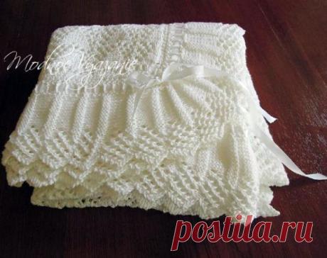 Узор для пледа. Спицы.