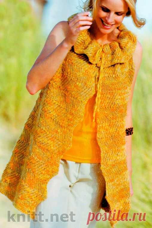 Накидка из меланжевой пряжи | knitt.net | Все о вязании