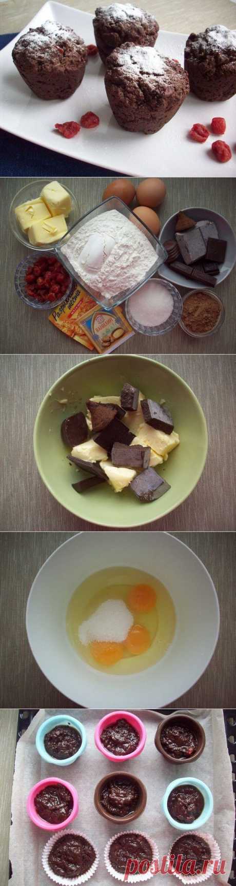 Шоколадные маффины с вишней | Готовим вместе