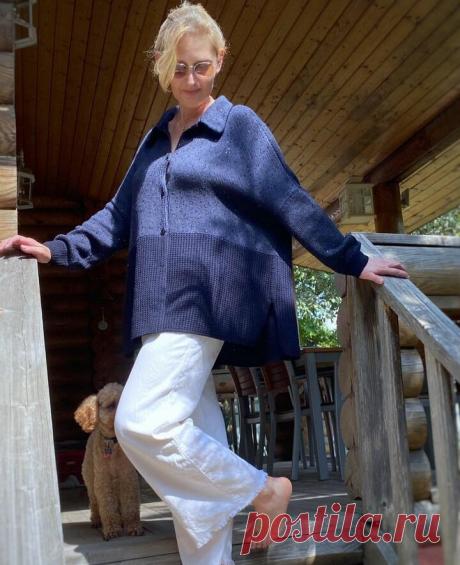 Вязаная рубашка - актуальный тренд 2023, свяжешь одну - будешь вязать тысячи, подборка фото-идей | Вязалушка | Дзен